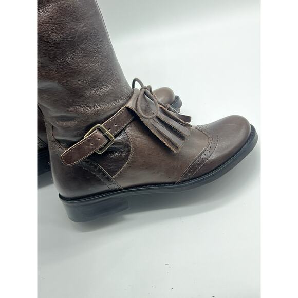 Coconuts by Matisse Cobb Brown Leather Riding Boots with tassel Size 6.5 NEW - Picture 12 of 14